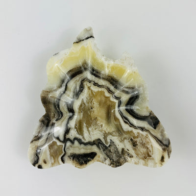 Mexican onyx bowl on white background