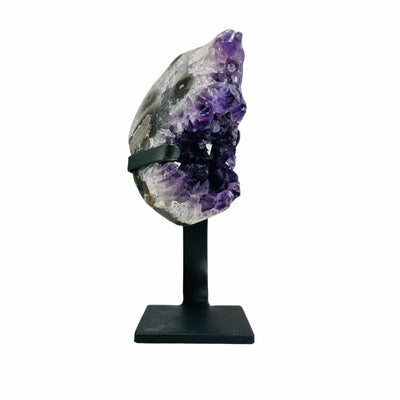 amethyst with stand on white background