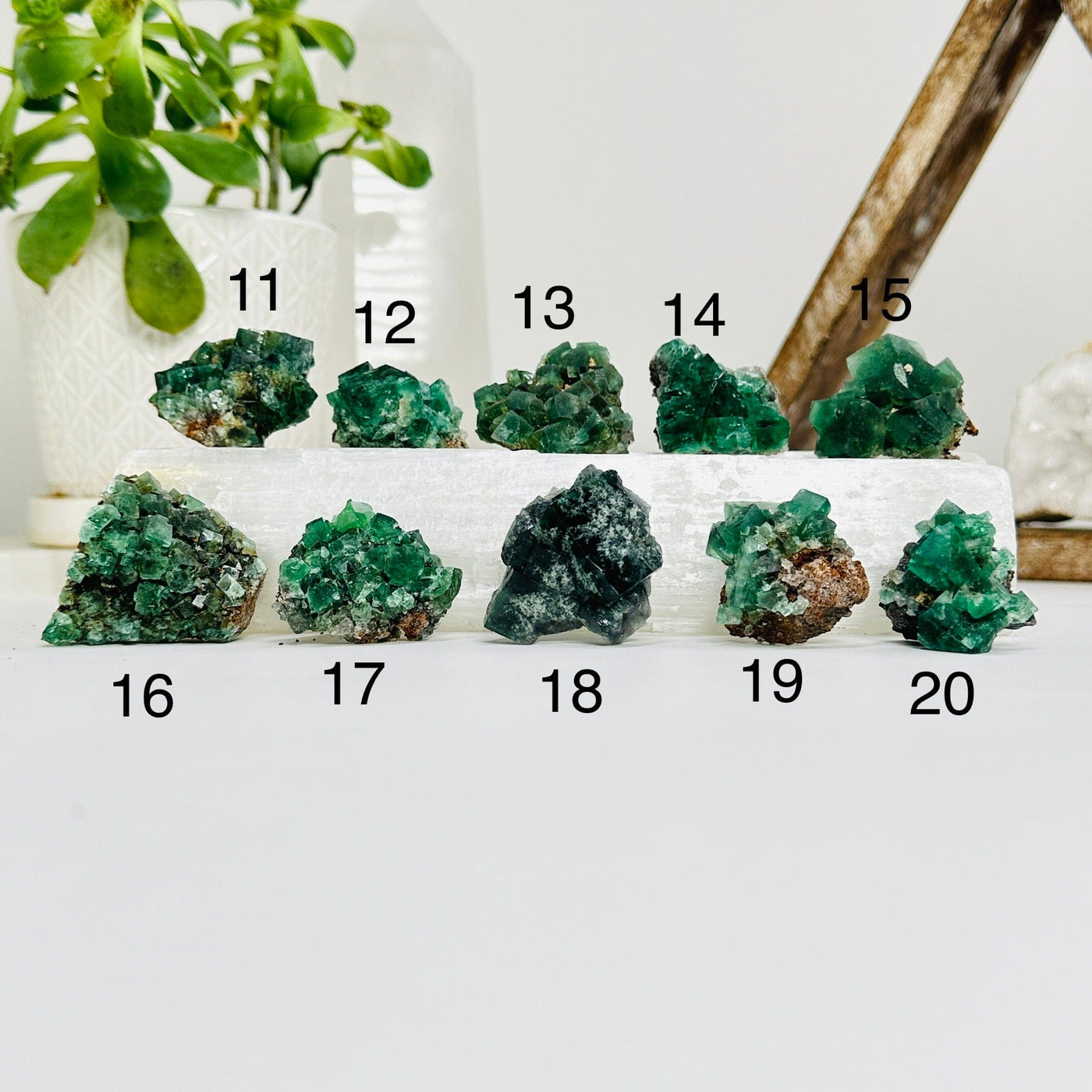 variants 11-20 of diana maria fluorite clusters