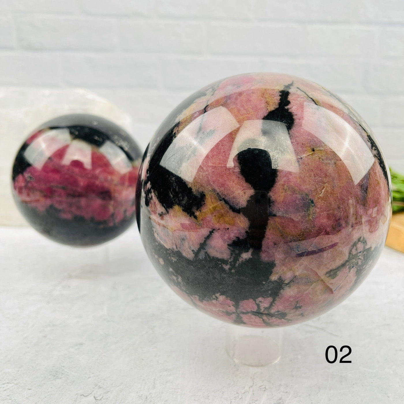 Rhodonite Polished Spheres - You Choose -02