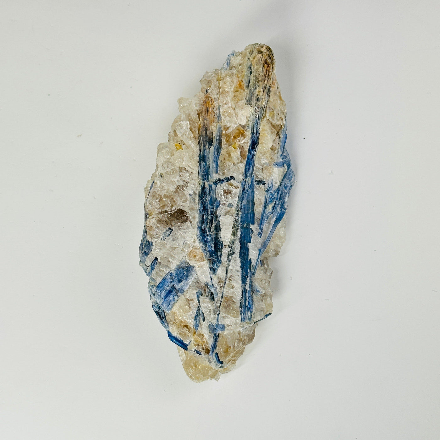 kyanite natural cluster on white background