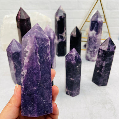Lepidolite Tower Points - By Weight -