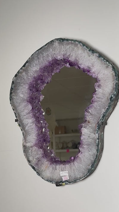 Amethyst Crystal Cluster Mirror - You Choose -