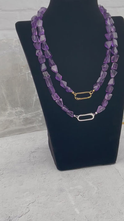 Amethyst Faceted Candy Necklace - You Choose Style -