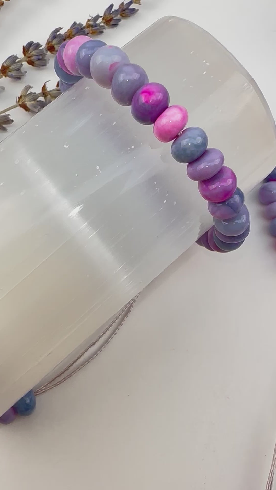 video of purple opal bracelets