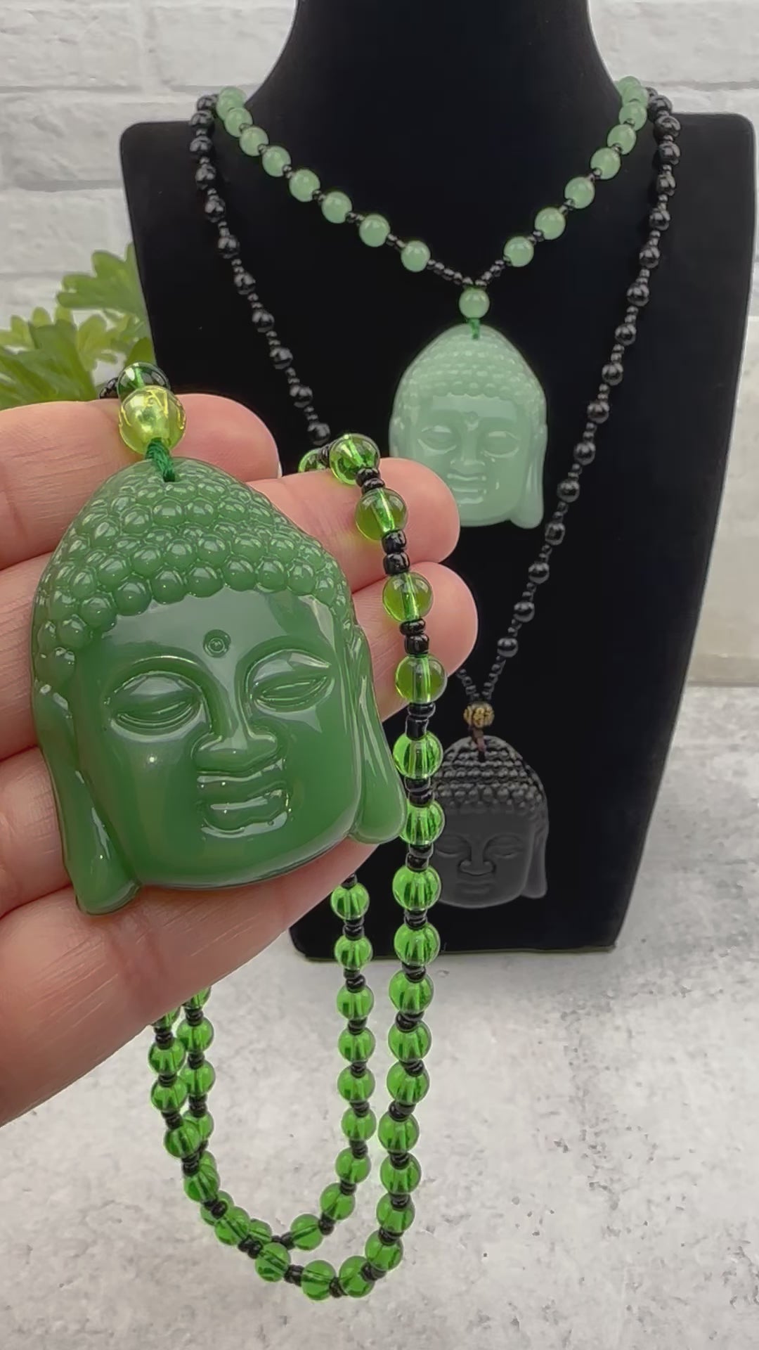 Meditation Necklace - Gemstone Budha Mala Necklace - Beaded Crystal Necklace