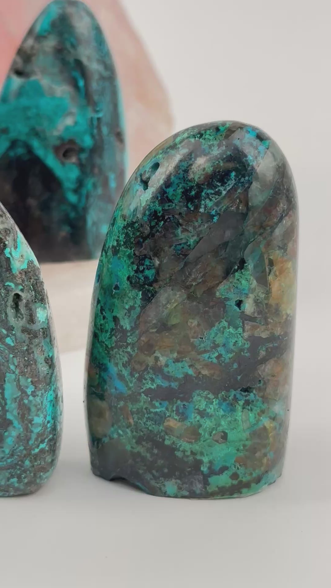 Chrysocolla Crystal Cut Base from Peru