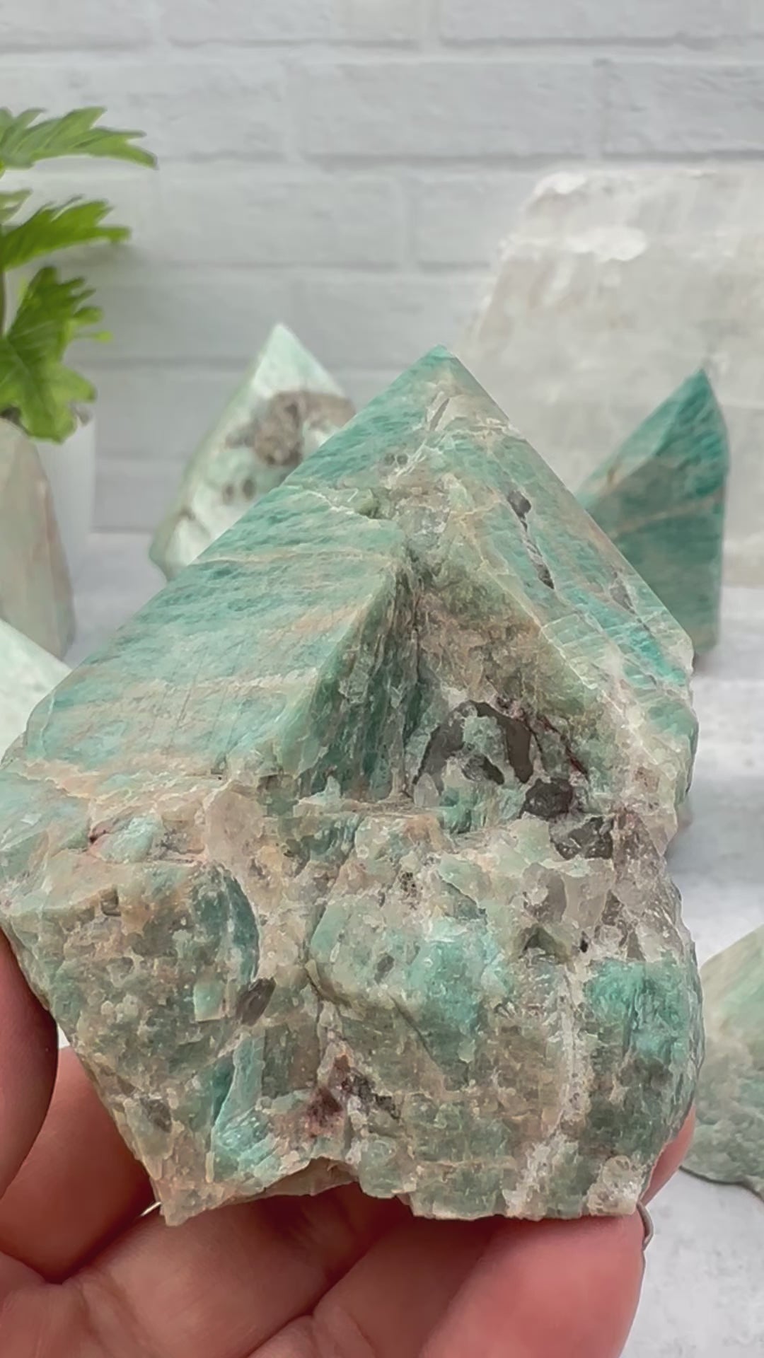 Amazonite Semi Polished Point - By Weight