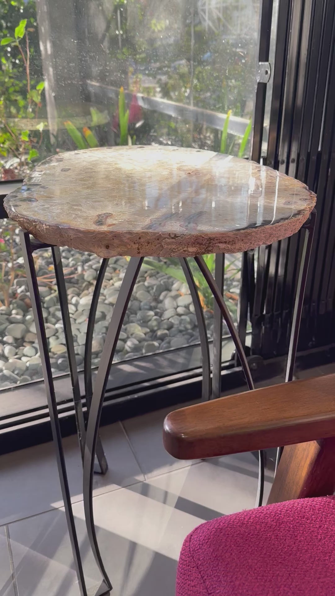 Natural Agate Crystal Table - Crystal Home Decor  -