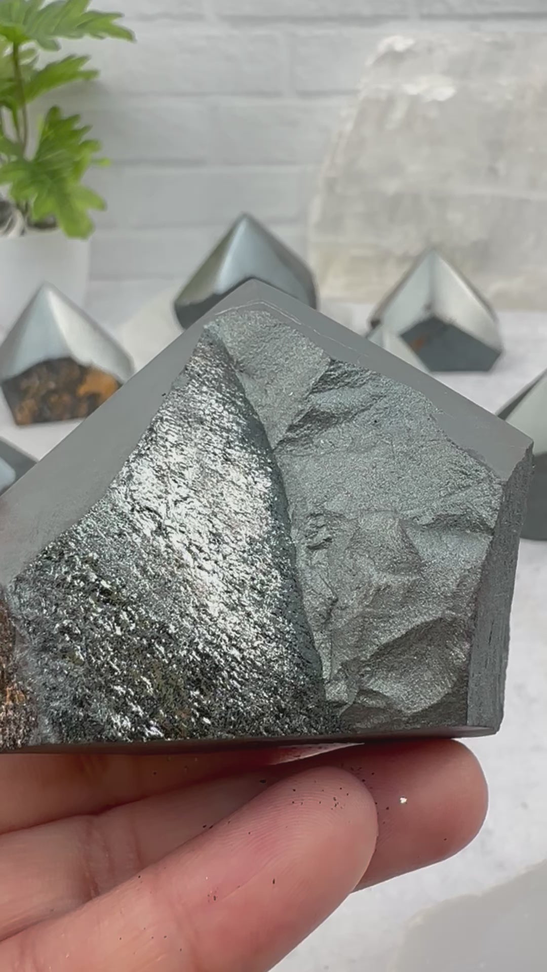 Hematite Semi-Polished Crystal Points - By Weight