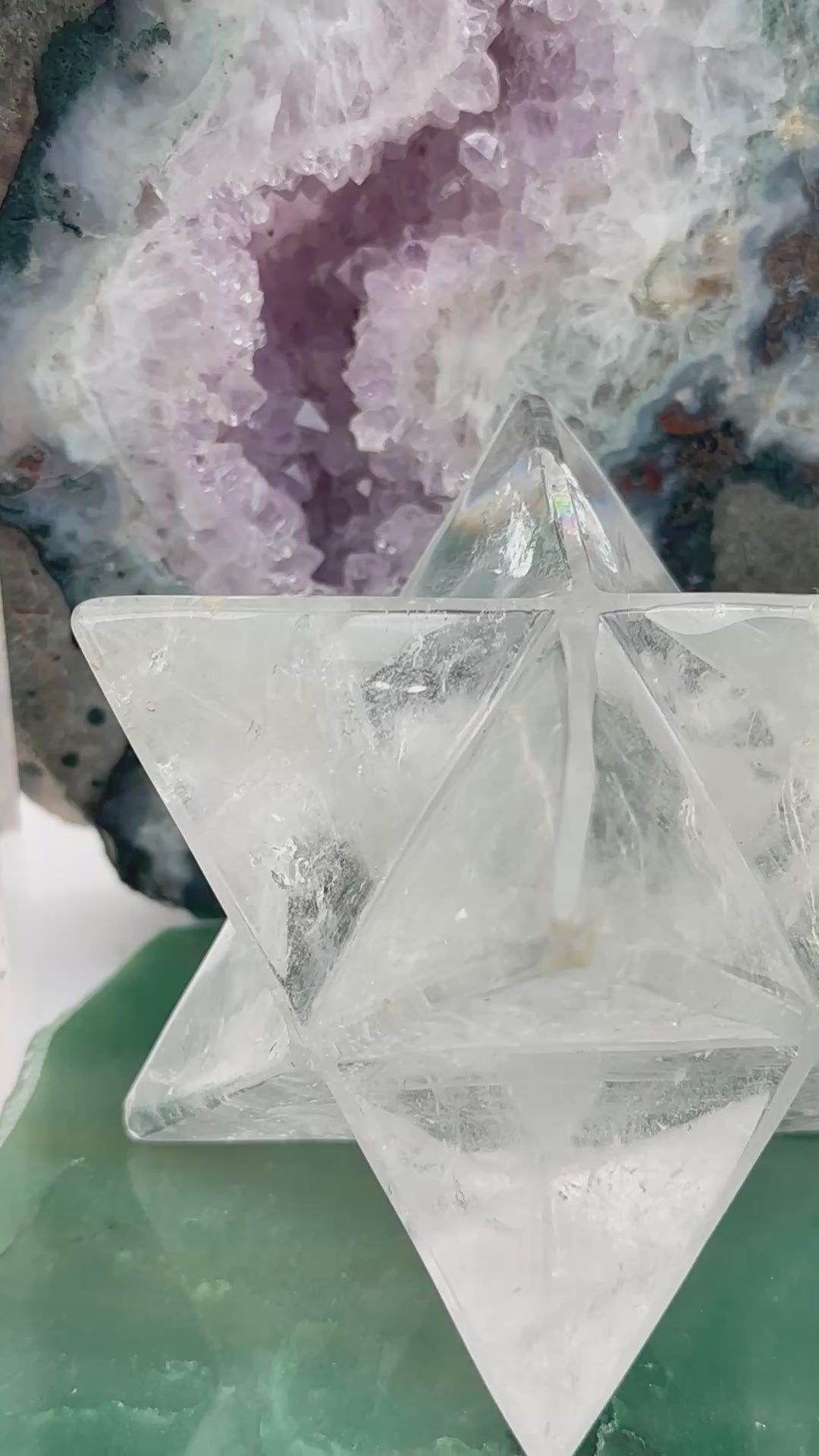 Crystal Quartz Merkabah Star