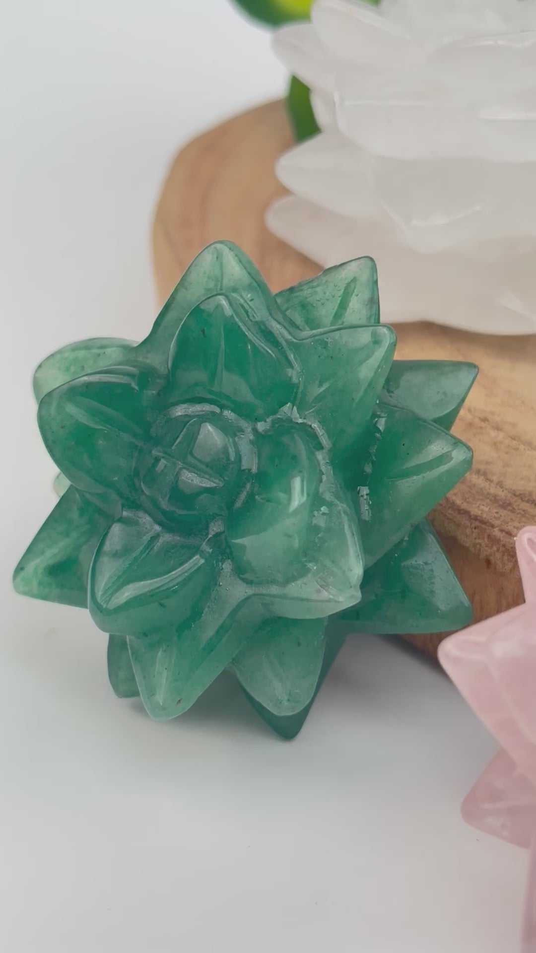 Carved Crystal Succulent