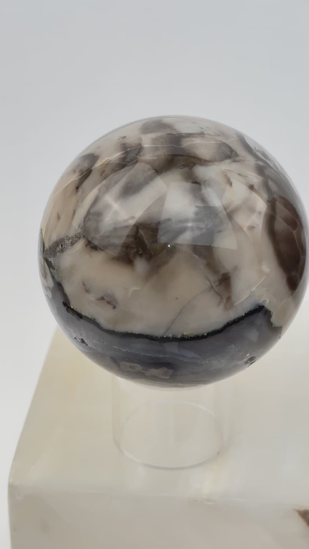 Volcano Agate Crystal Sphere