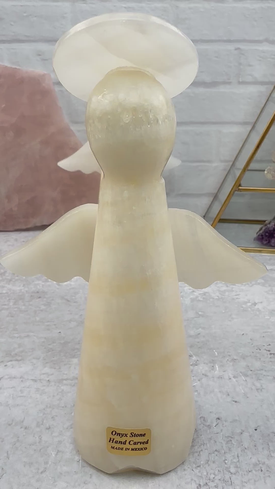 Mexican Onyx Crystal Angel - Carved Stone - Spiritual