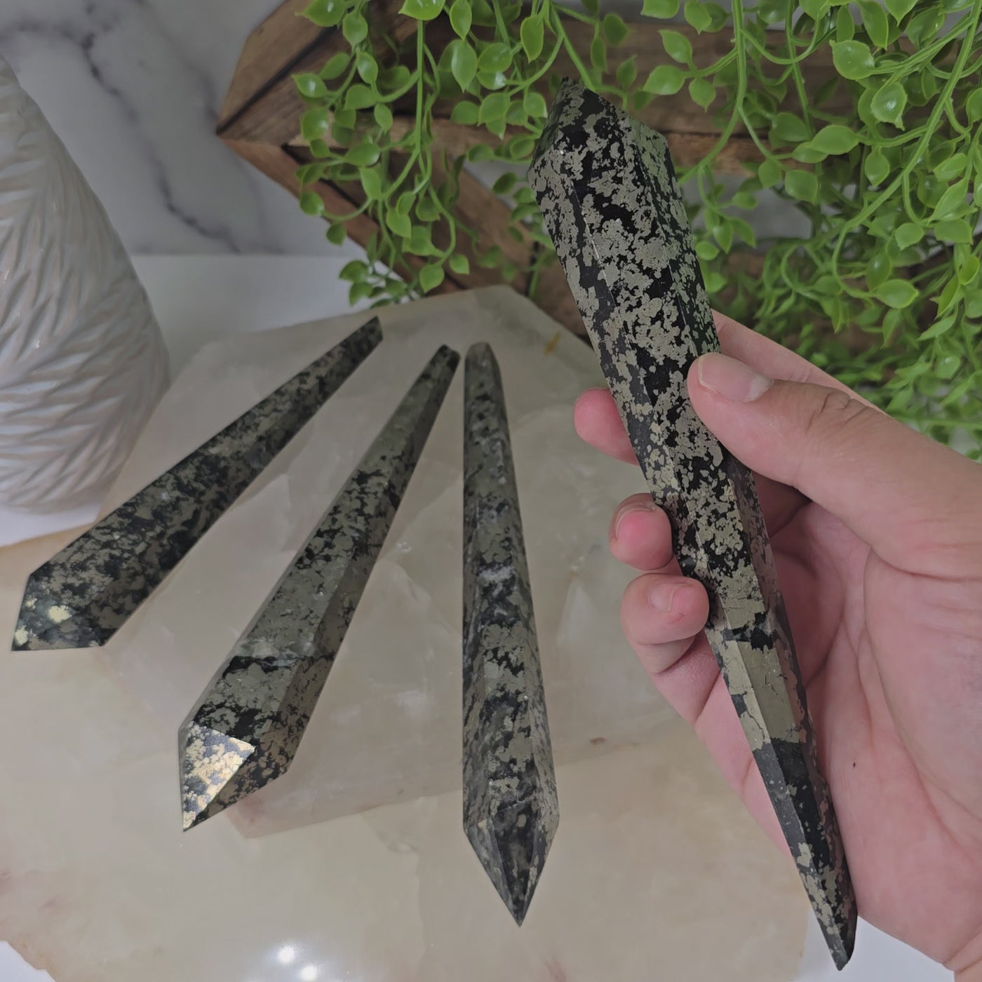 Pyrite Wands - You Choose video to show luster