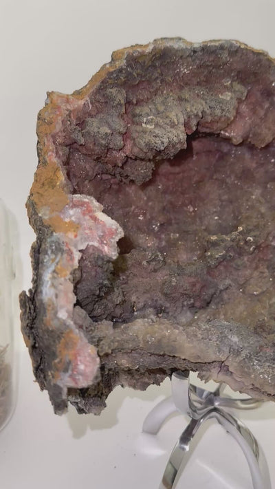 Natural Calcite Crystal Formation on Stand