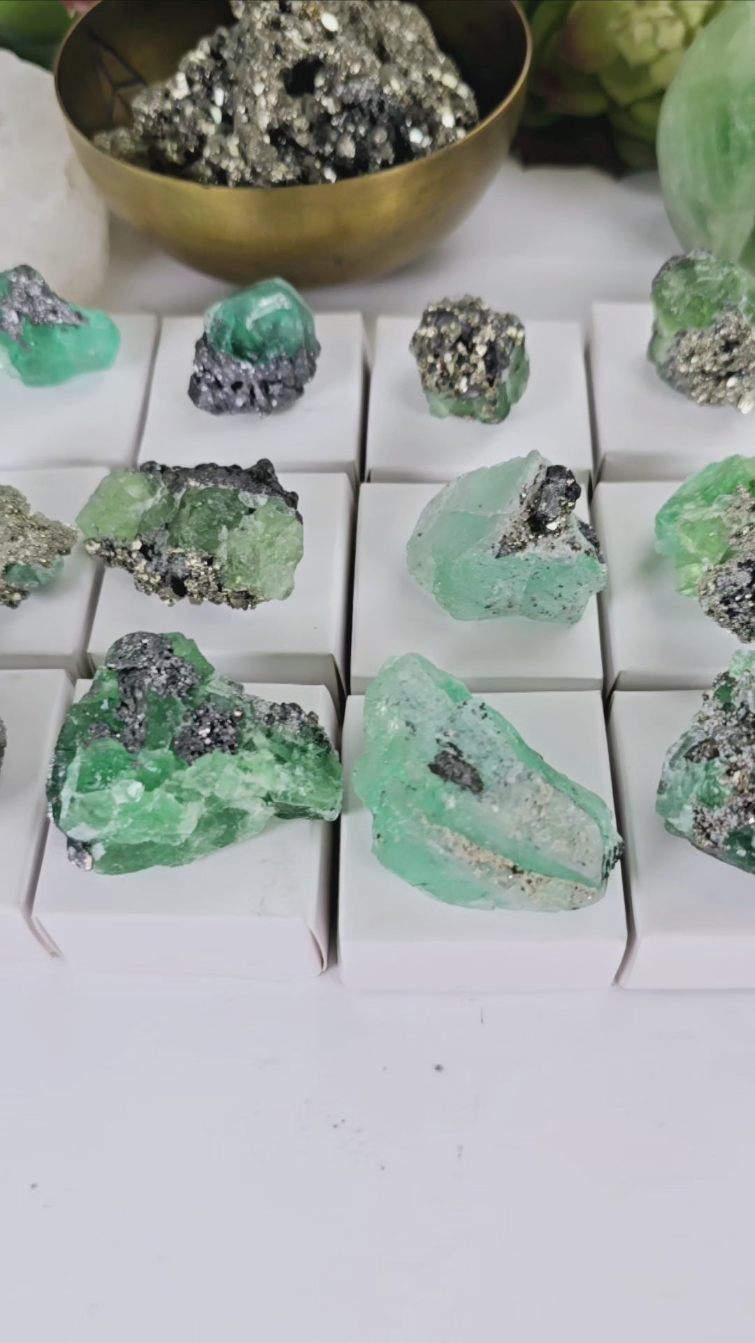 Fluorite with Pyrite Crystal Specimen from Peru - Rare Find - You Choose #1 video all variants panning over