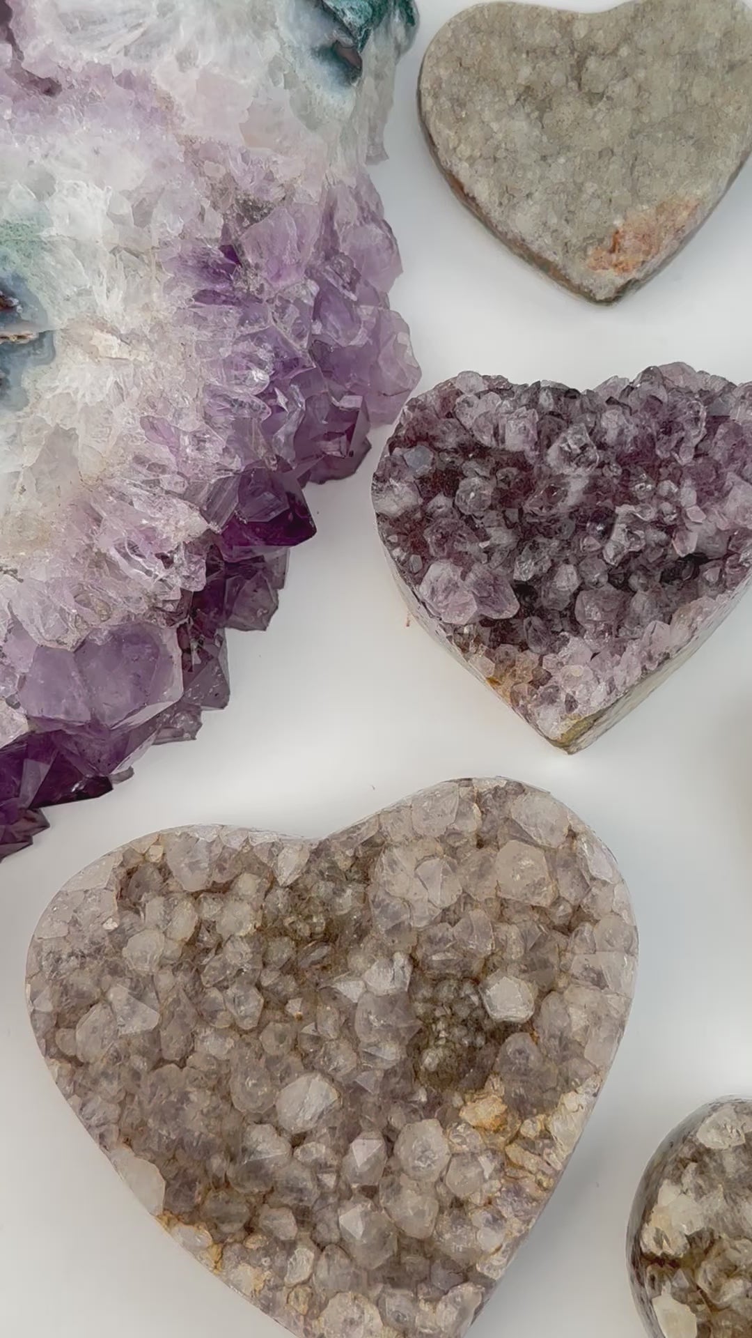 Amethyst Druzy Crystal Heart