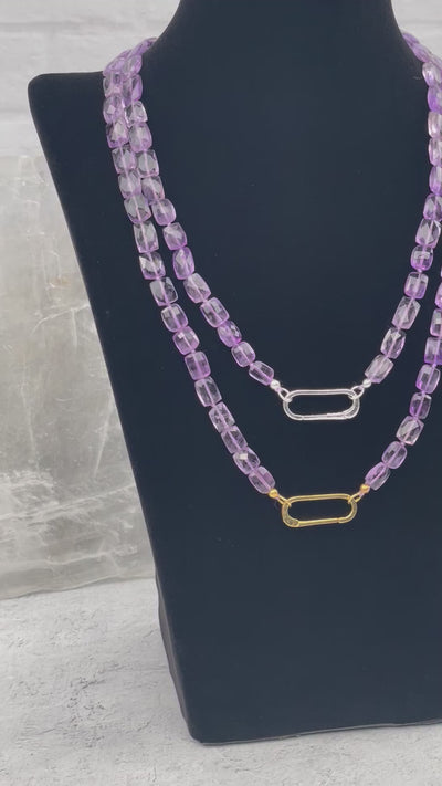 Amethyst Fancy Bead Candy Necklace