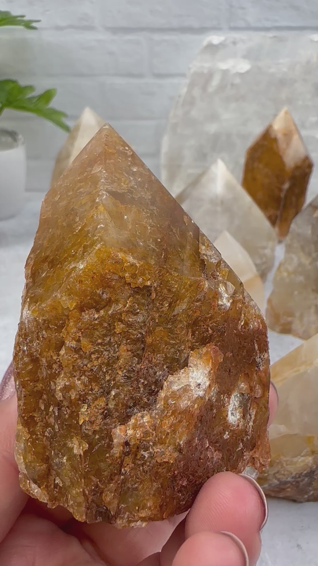 Golden Healer Semi Polished Point Crystal - By Weight