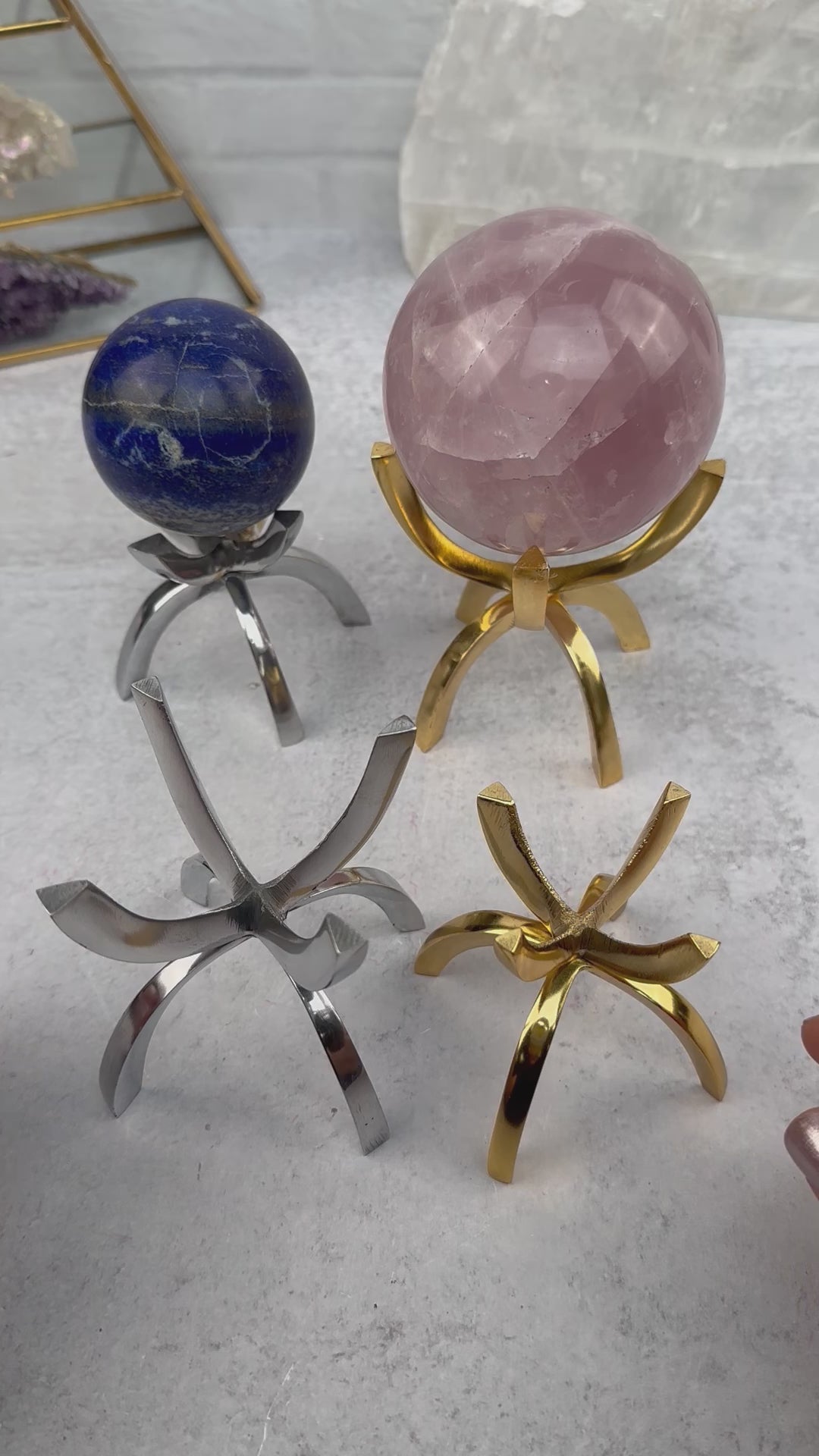 Metal Claw Stand - Sphere Holder - Holds other Crystals