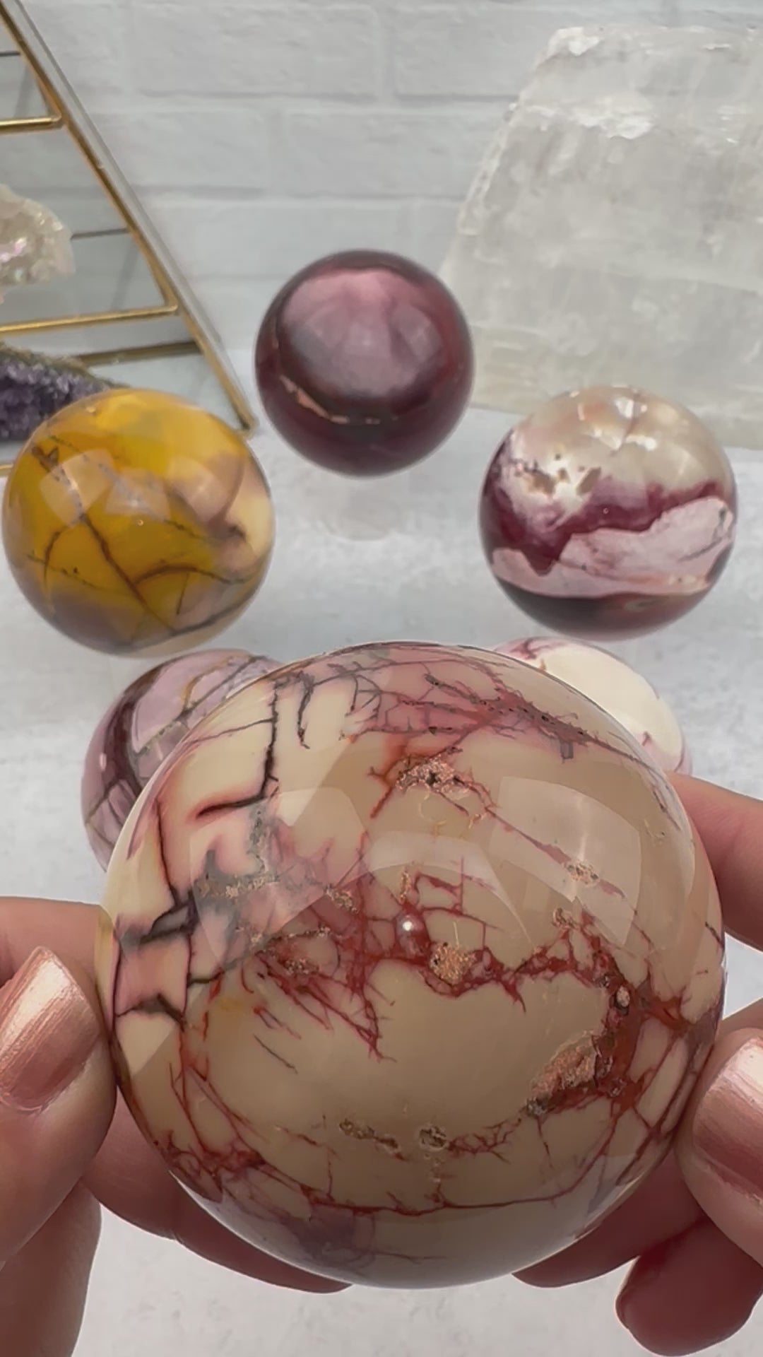Polished Mookaite Crystal Spheres - By Weight -