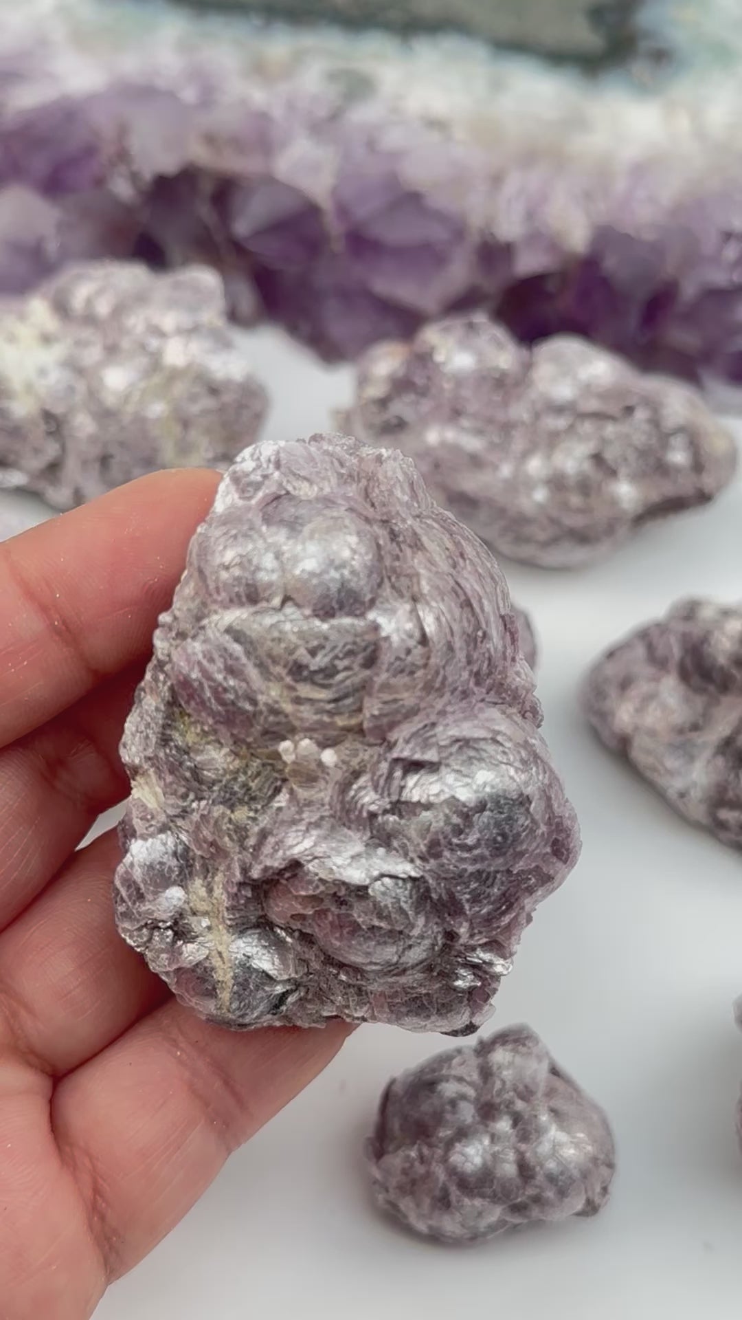 Botryoidal Lepidolite Crystal Clusters