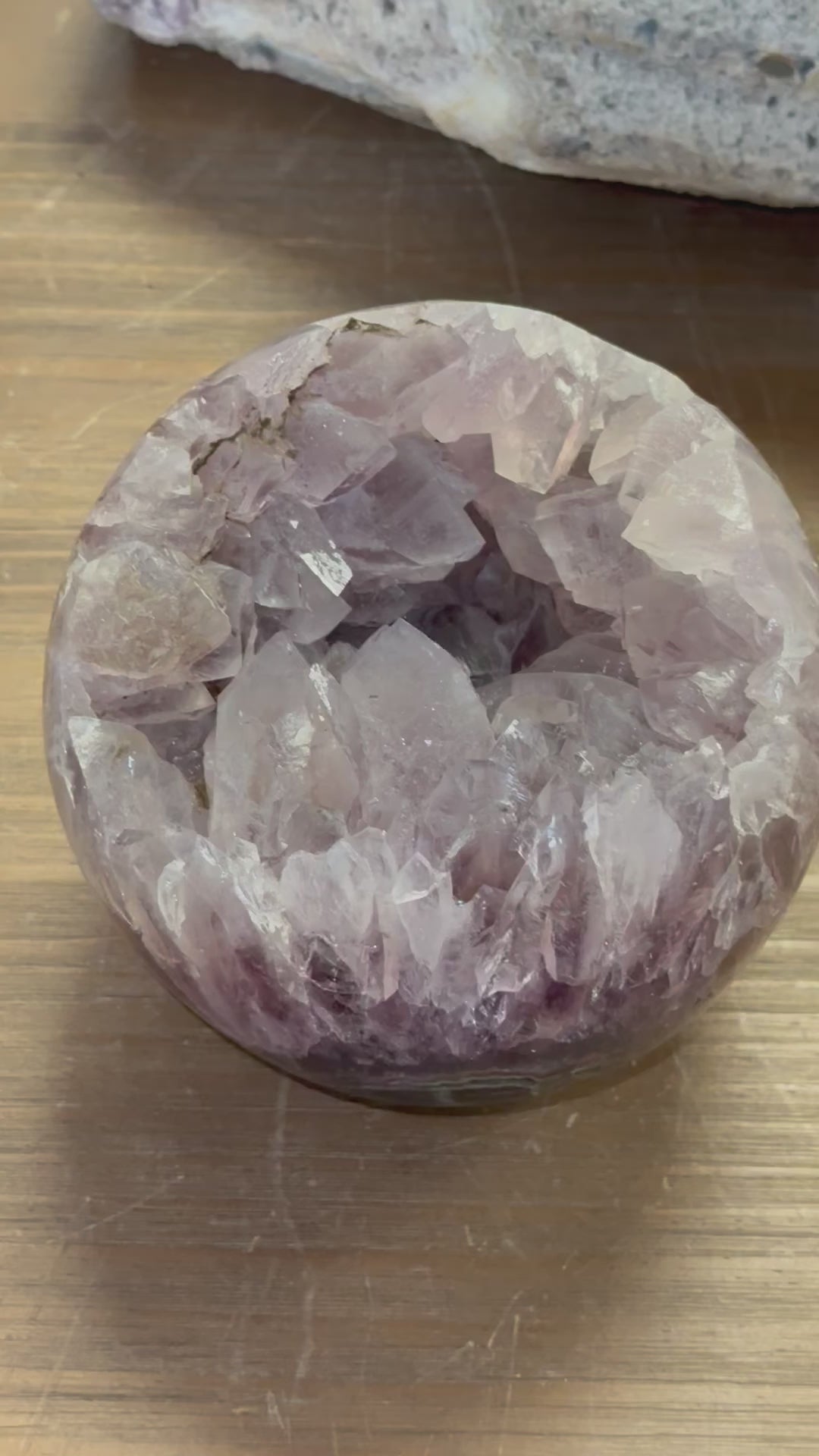 Amethyst Agate Crystal Sphere - Large Sphere - OOAK -
