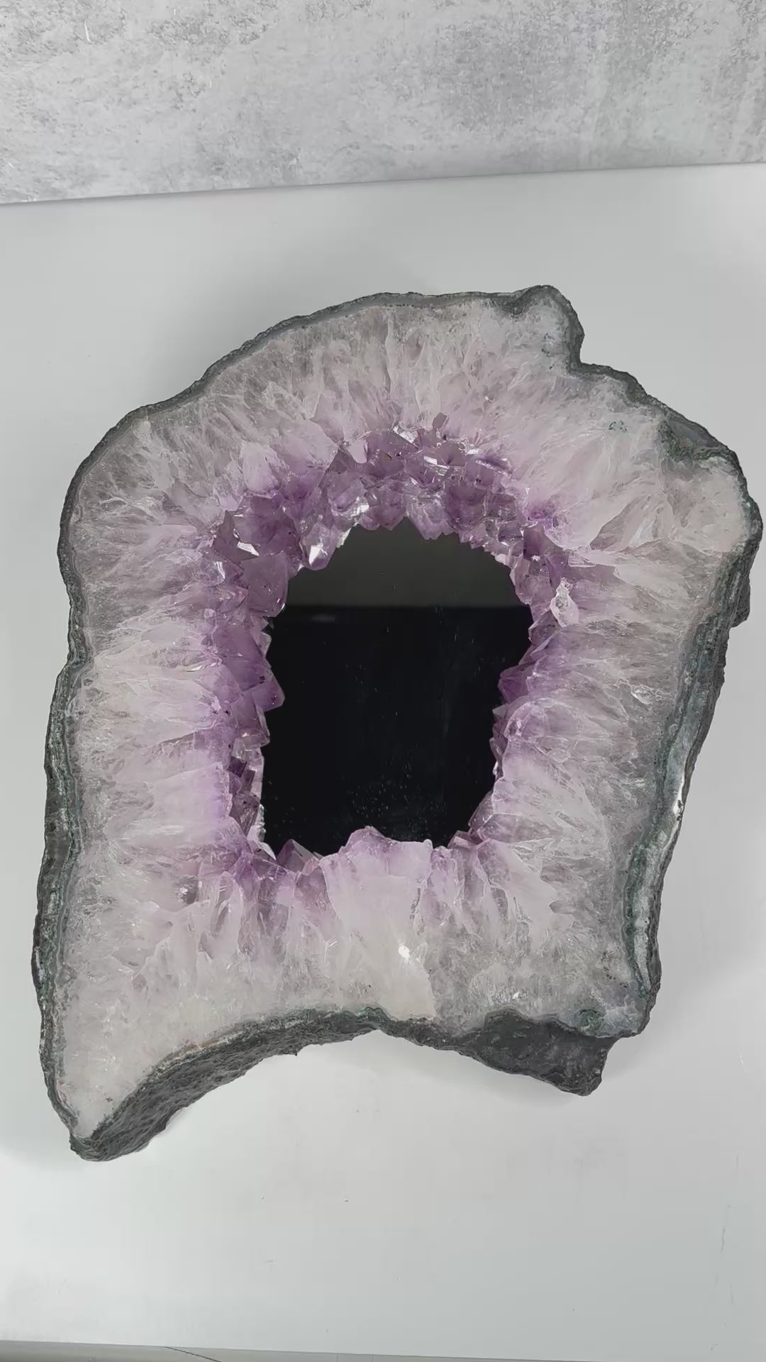 Amethyst Crystal Cluster Mirror