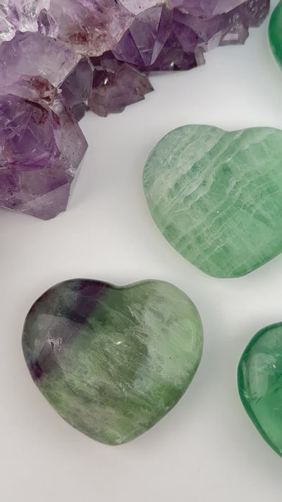 Fluorite Crystal Heart