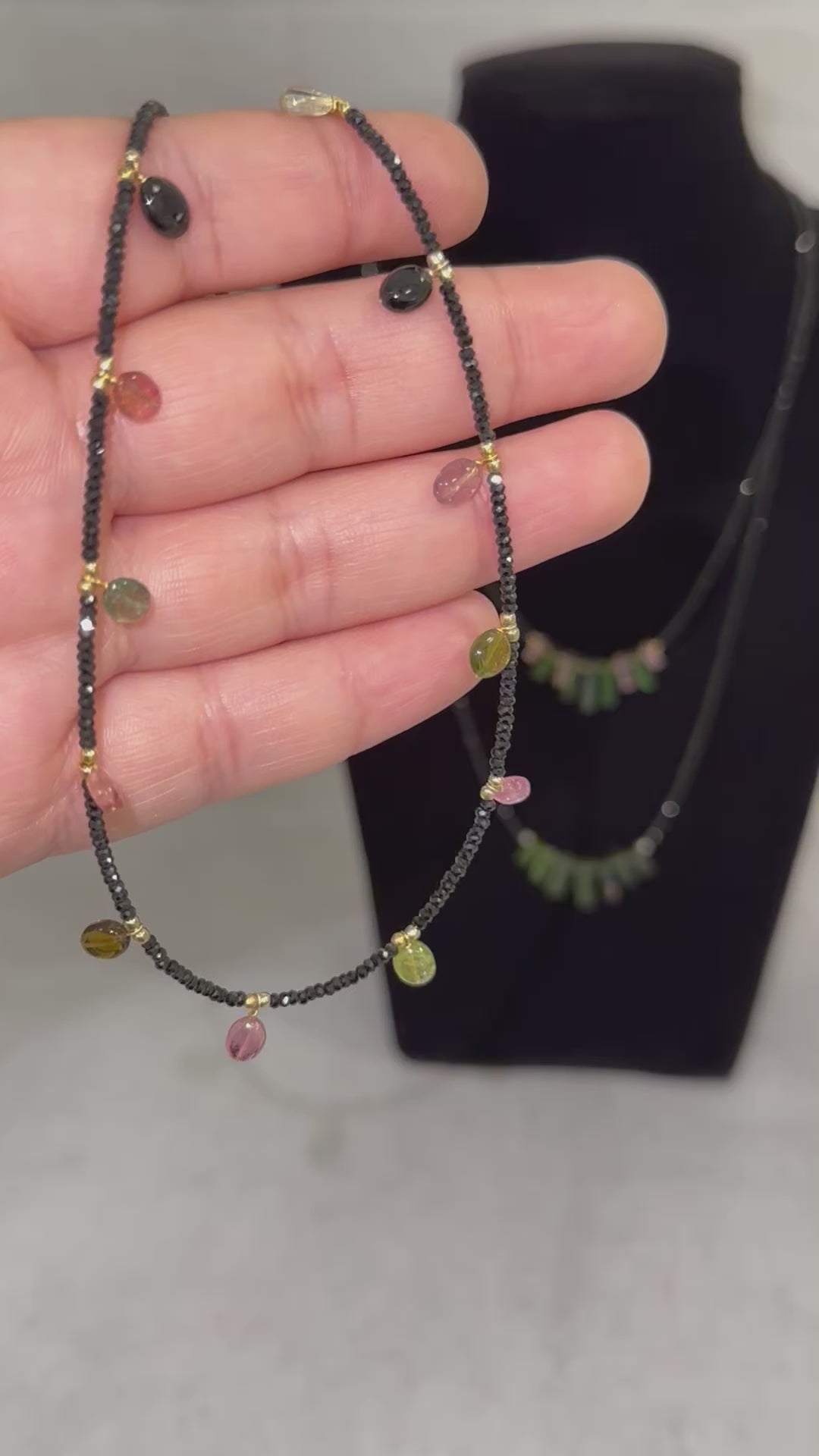 Watermelon Tourmaline Crystal Necklace - You Choose -