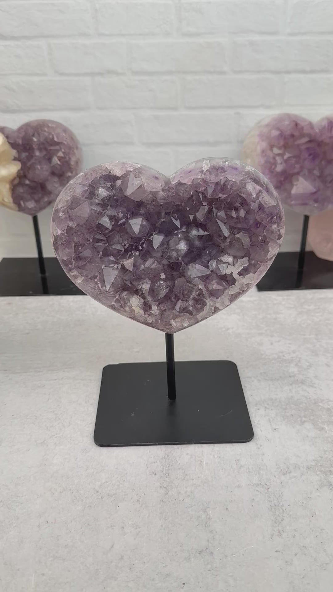 Amethyst Crystal Heart on Stand - Mother's Day Gift Idea - You Choose