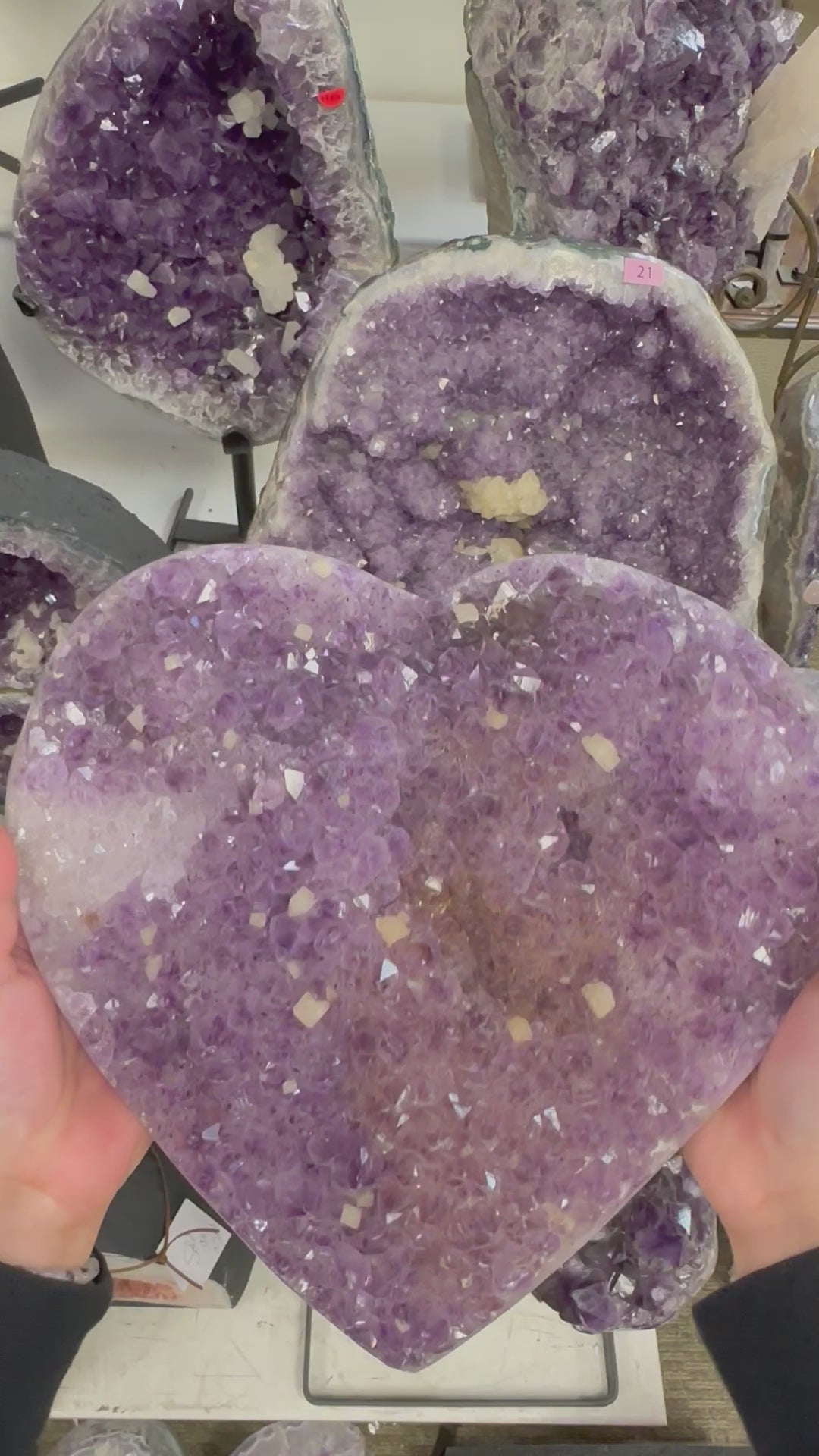 Large Amethyst Cluster Heart - Natural Amethyst -Mother's Day Gift