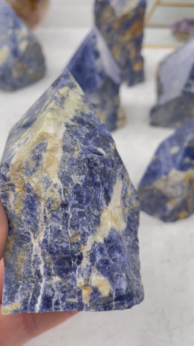 Sodalite Semi-Polished Point High End - By Weight