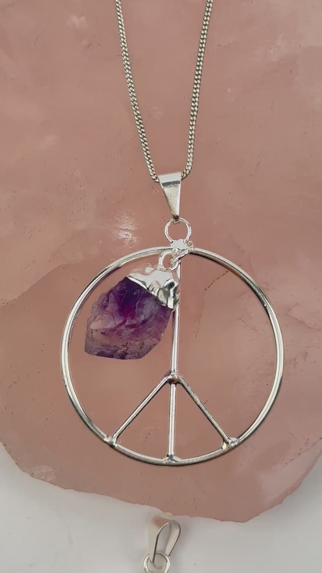 Peace Crystal Pendant with Amethyst