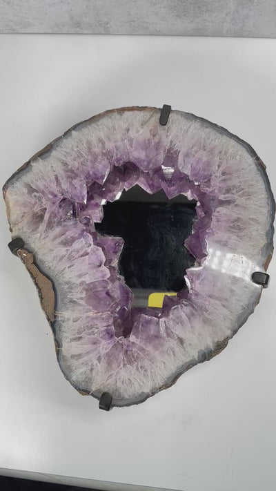 Amethyst Crystal Cluster Mirror