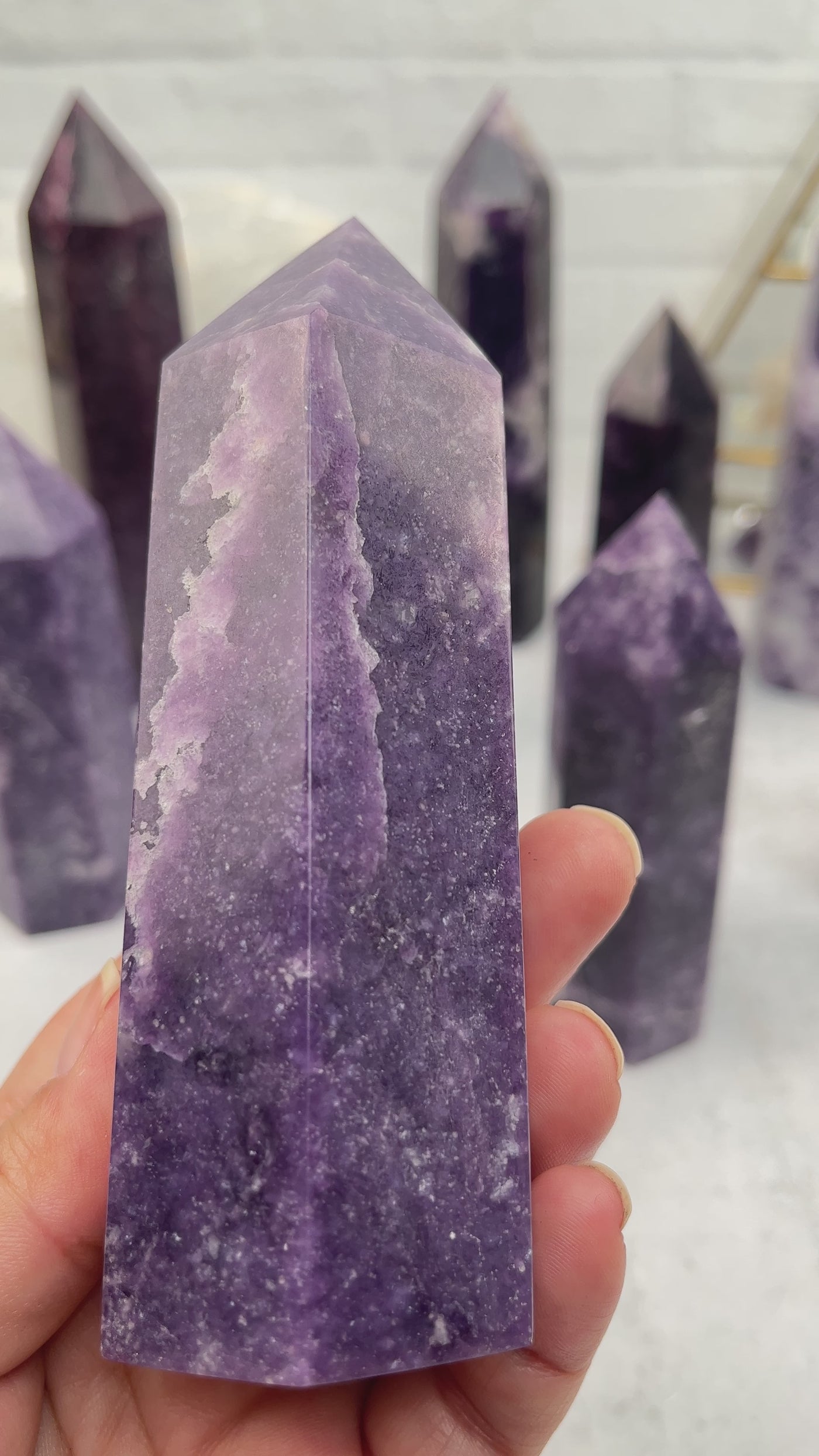 Lepidolite Tower Points - By Weight -