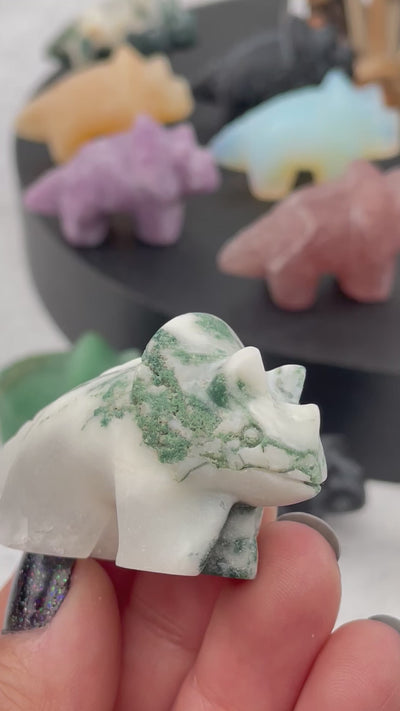 Gemstone Carved Dinosaur - You Choose Stone