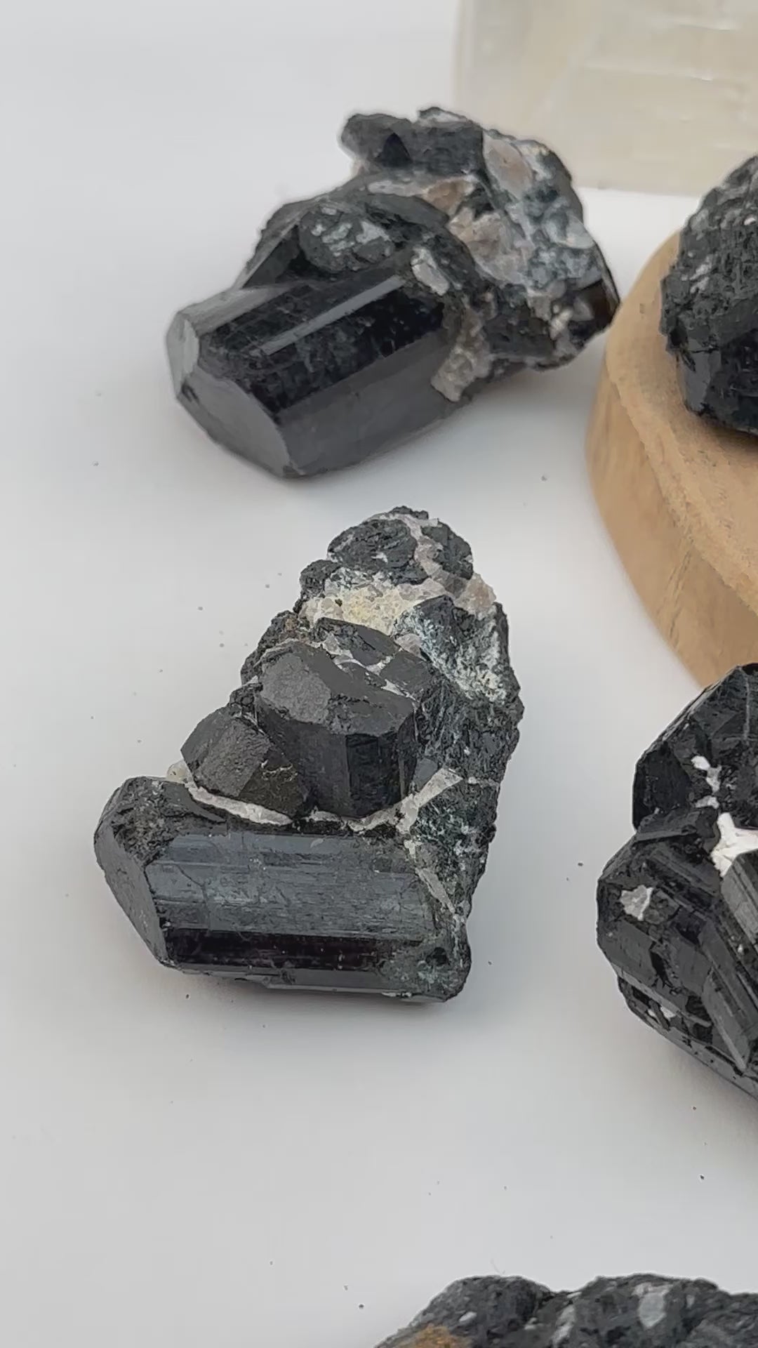 Schorl Black Tourmaline Crystal on Matrix - Rare Find!