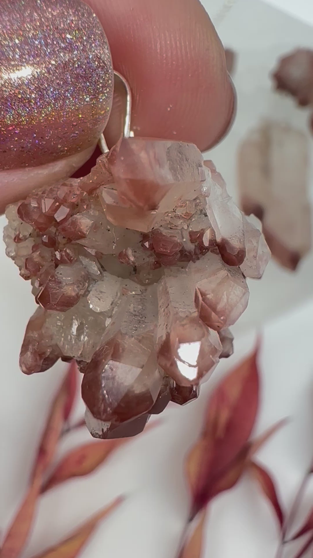 video of lithium quartz pendants