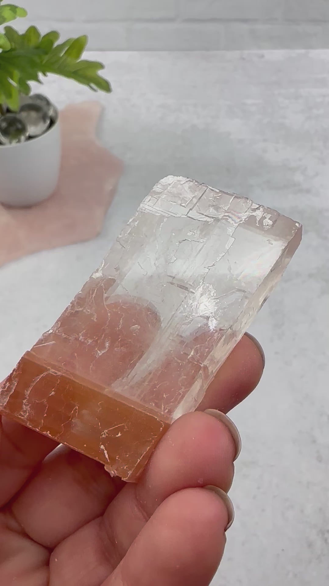 Optical Calcite Crystal - White/Red Rare Find Mineral - You Choose Size