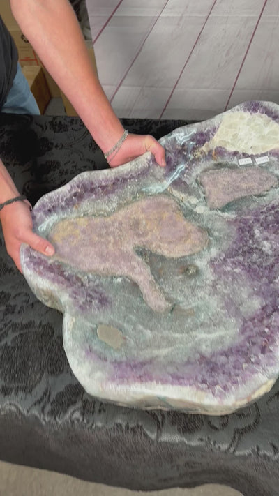 Amethyst Crystal Freeform Shaped Bowl - Super Large Amazing Stone Dish
