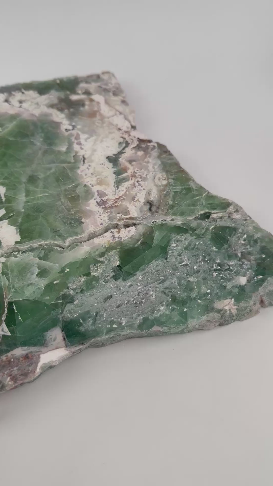 Large Rainbow Fluorite Free Formed Crystal Slab