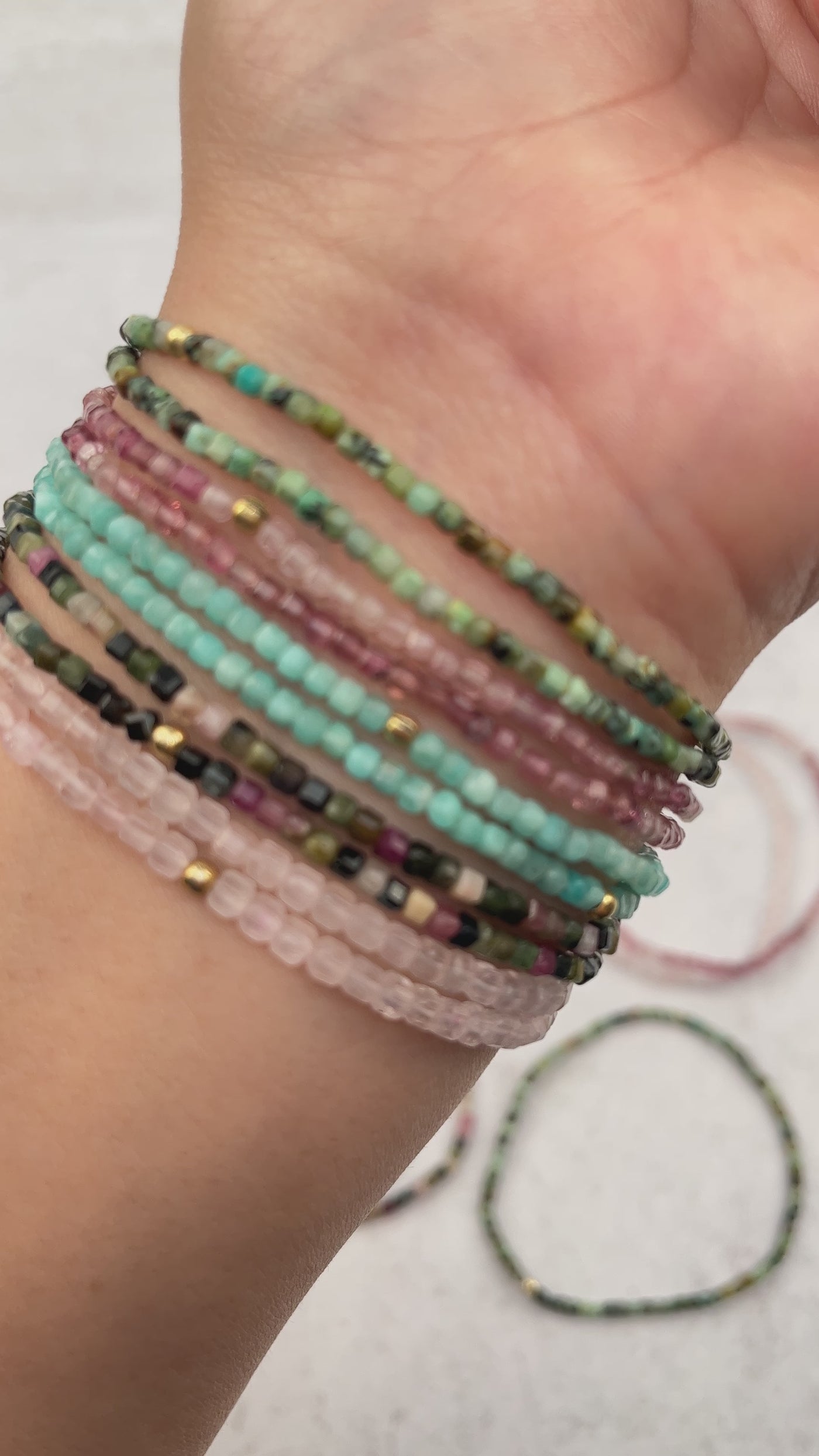 Gemstone Bracelets - 2.5mm - Faceted Cube High Quality