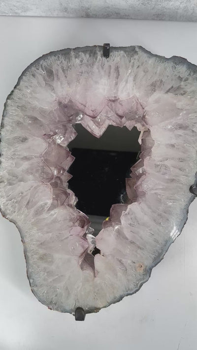 Amethyst Crystal Cluster Mirror