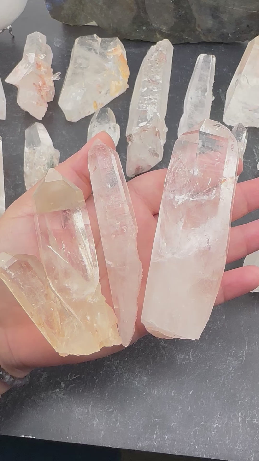 Lemurian Tangerine Quartz Crystals from Diamantina Brazil - By Weight - High Quality -