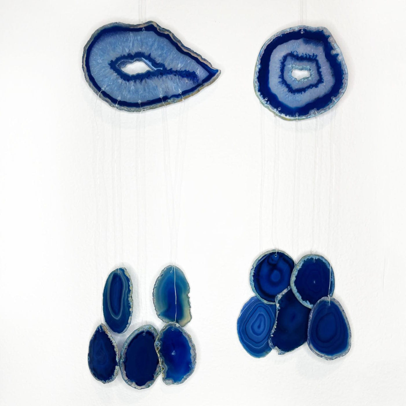 Blue Agate Slices Wind Chimes