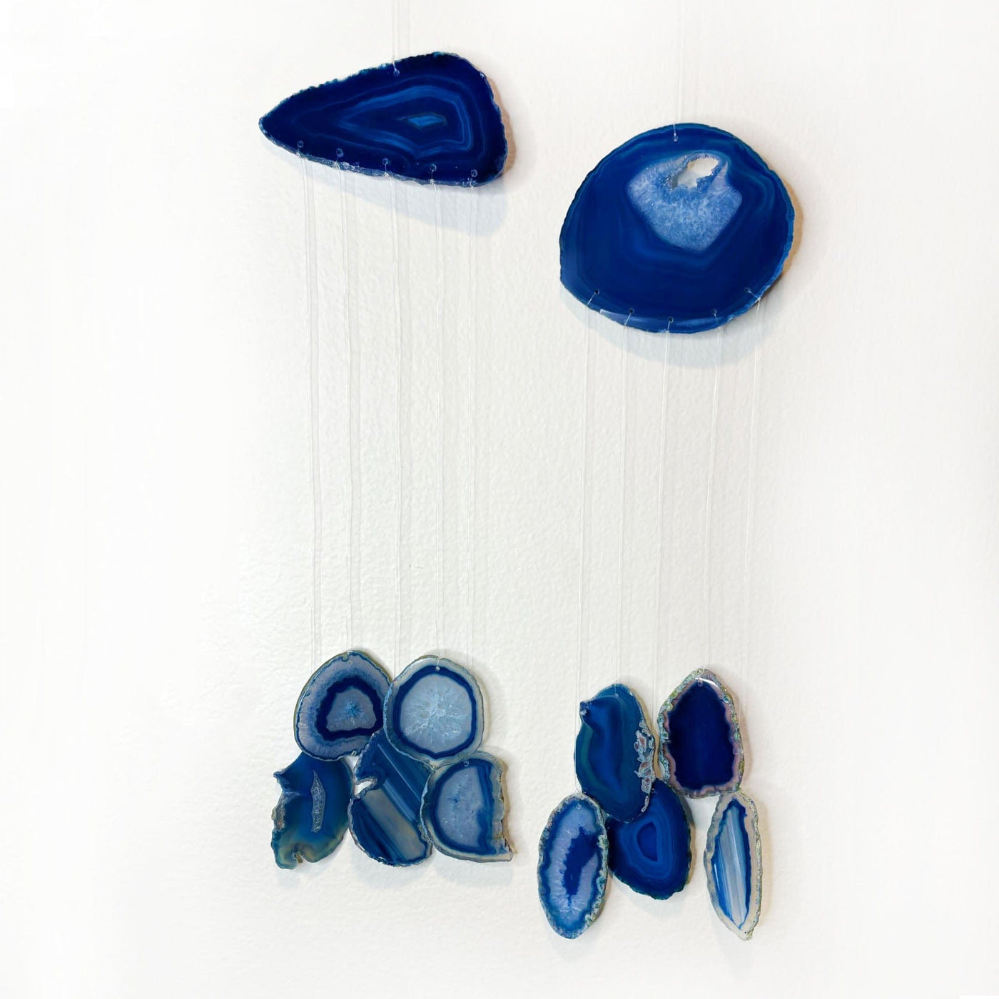 Blue Agate Slices Wind Chimes