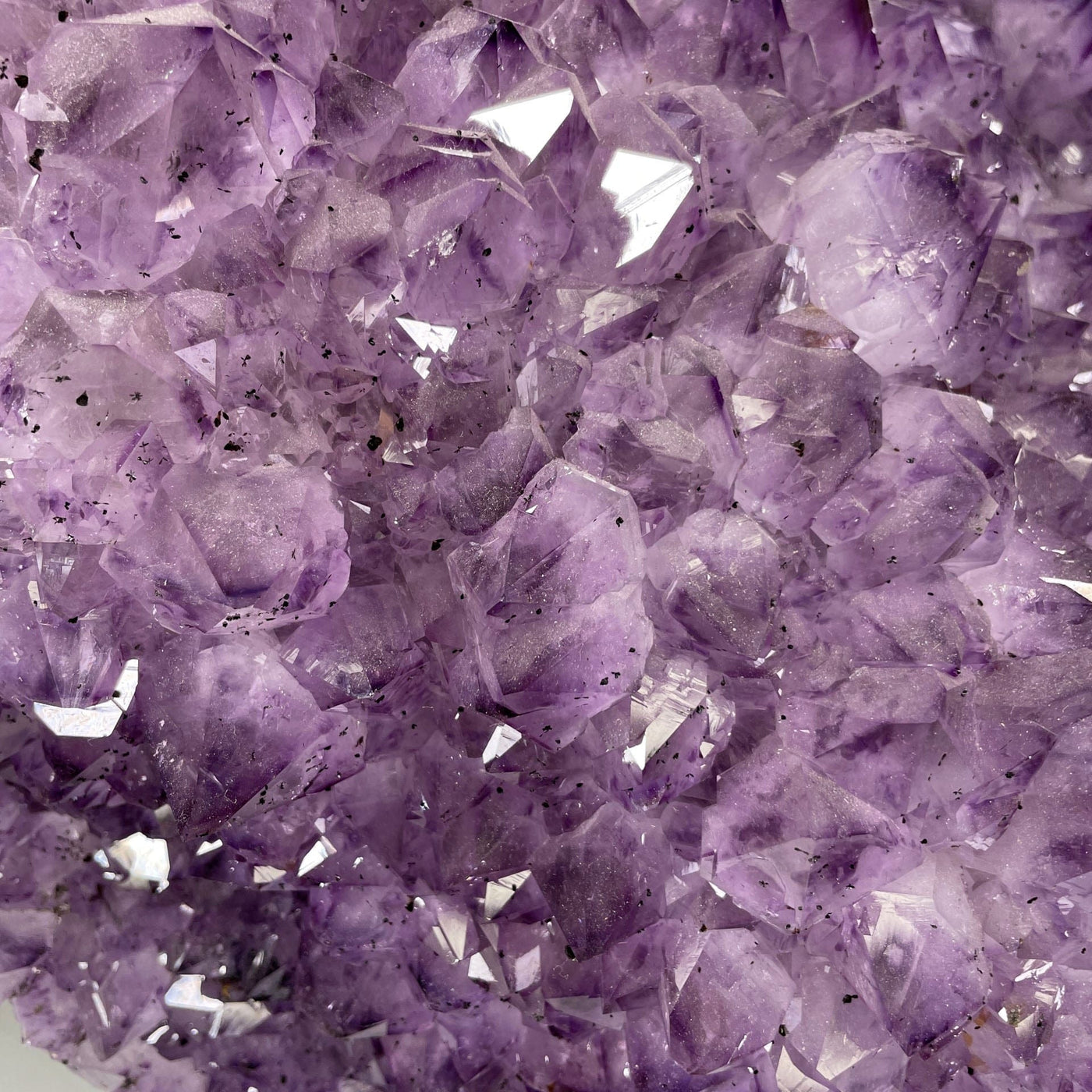 Amethyst Crystal Cluster  - Large Cut Base up close