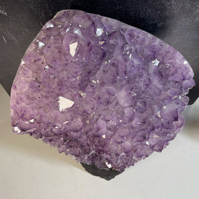 Amethyst Crystal Cluster  - Large Cut Base shot from above looking down